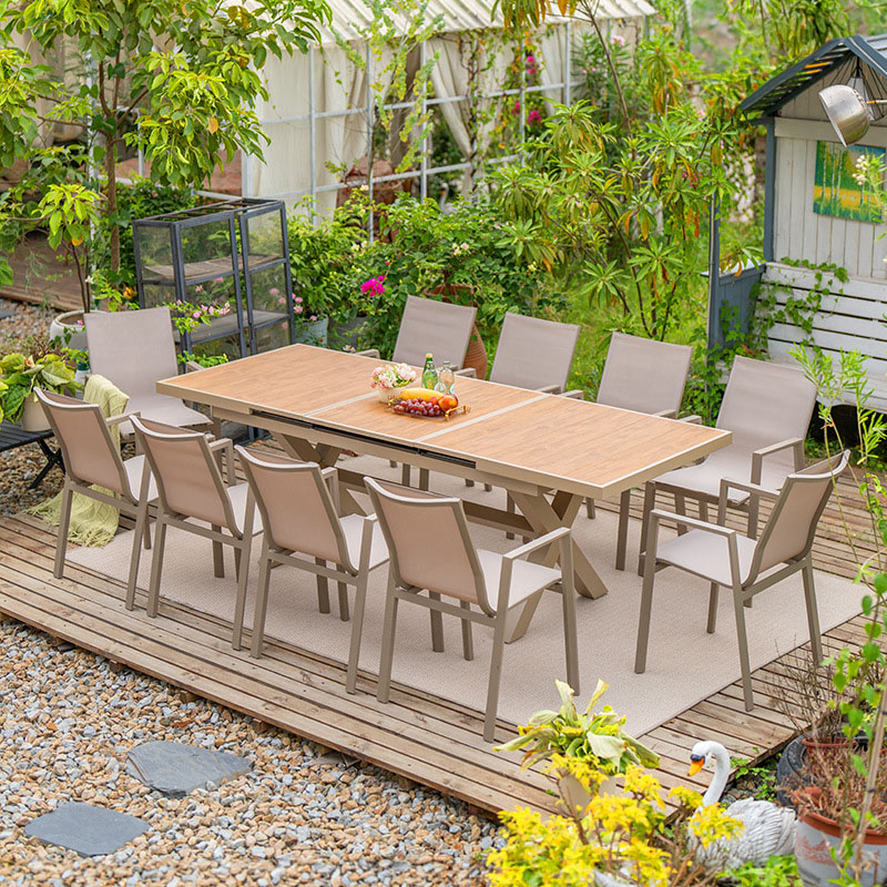 Outdoor Furniture Dining Set - Moderne duurzame aluminium tuinmeubelsets, opvouwbaar, waterdicht,