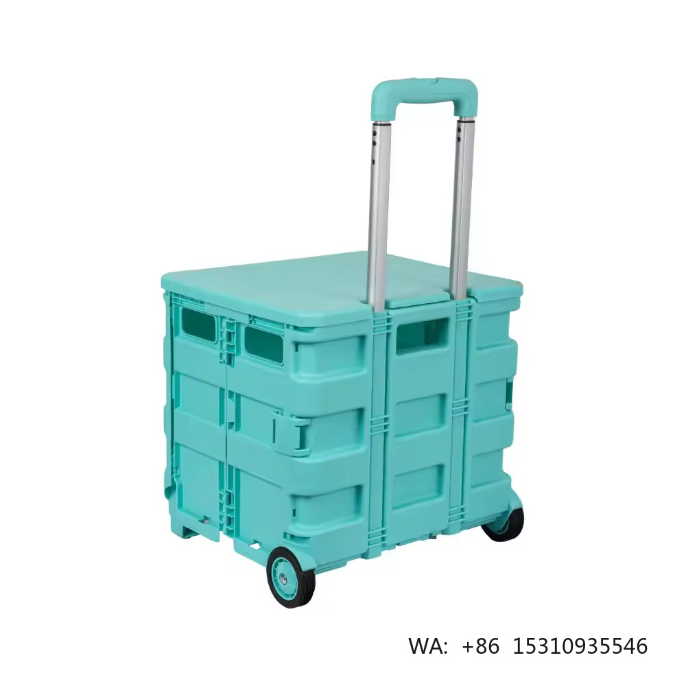 Outdoor Furniture Shop - Aangepaste goedkope plastic opvouwbare boodschappentrolley voor