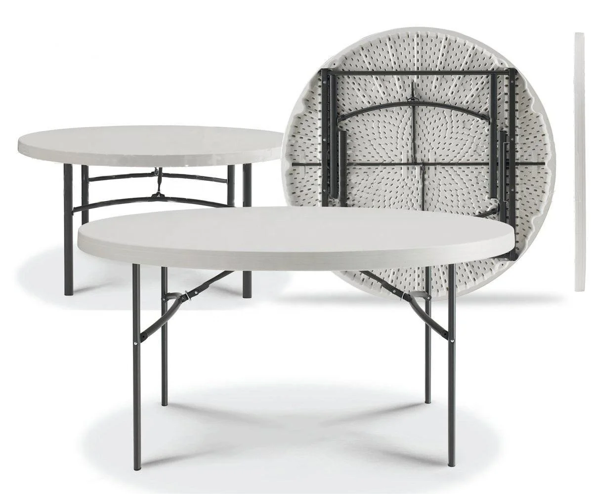 Outdoor Furniture Material - Meubilair 6ft rond midden opvouwbaar wit