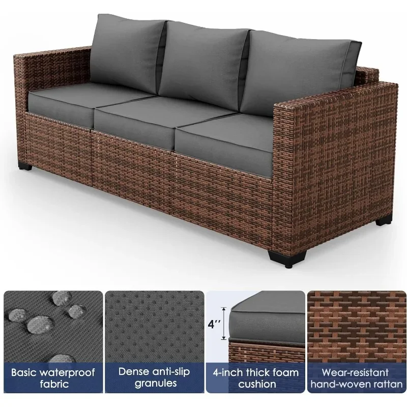 Outdoor Furniture Set With Fire Pit - Een meubelset met vuurplaatstafel, 8-delige extra