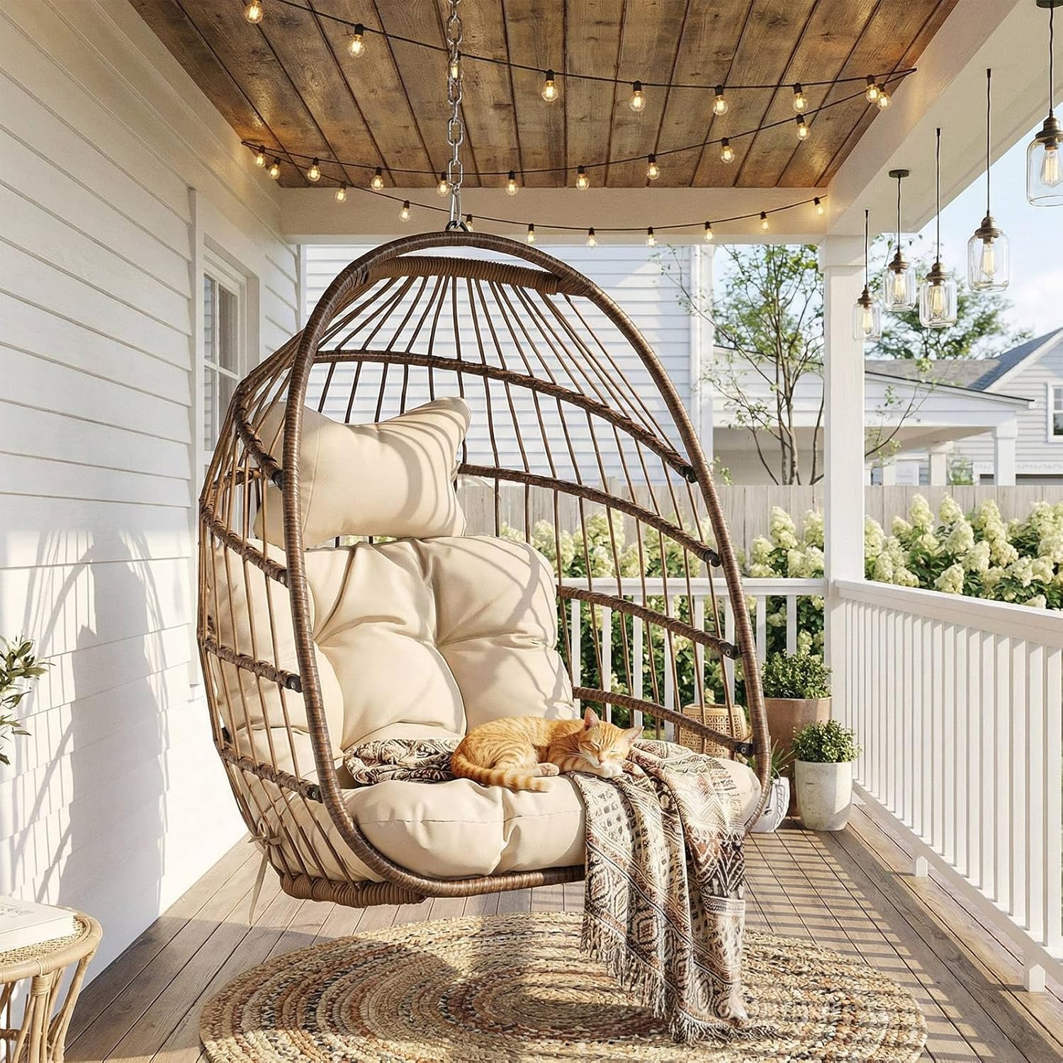 Hanging Egg Chair - Hangende eierstoel voor buiten zonder standaard,