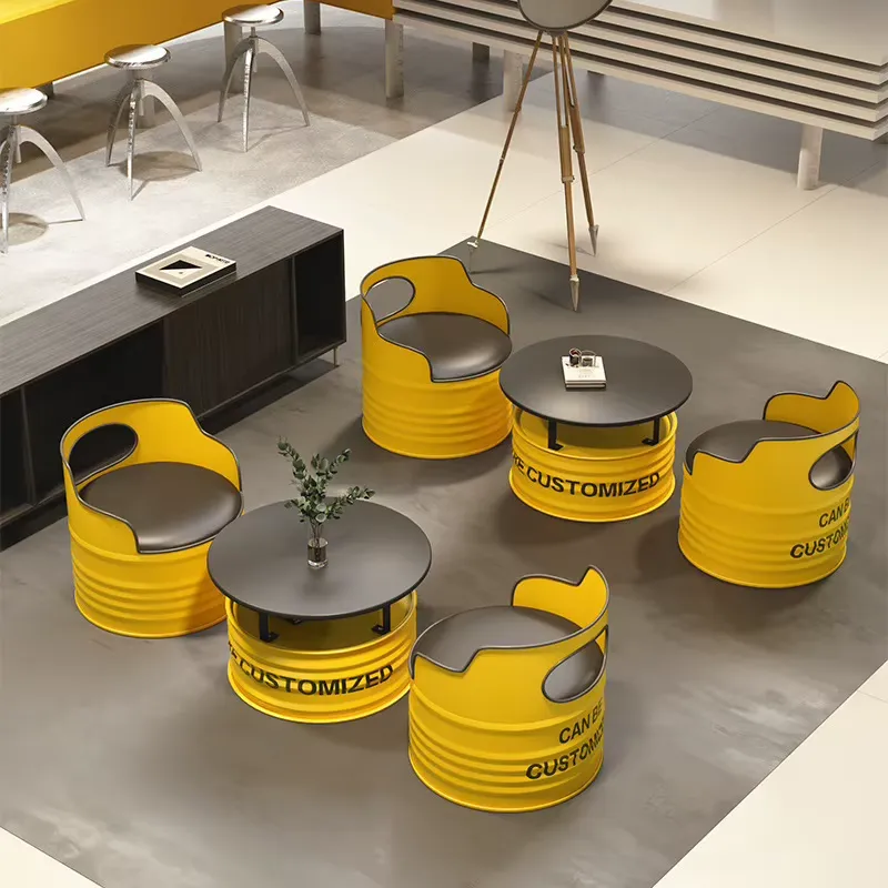 Outdoor Furniture Oil - Moderne industriële tafel- en stoelenset van
