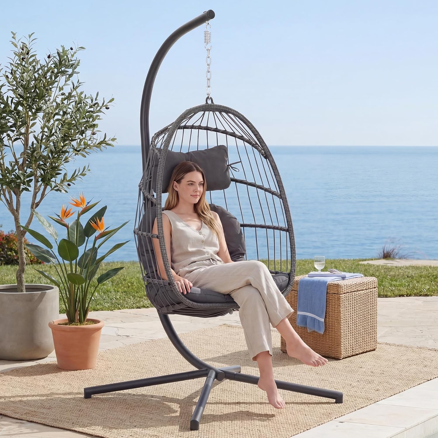 Hanging Egg Chair - Hangstoel voor binnen en buiten met