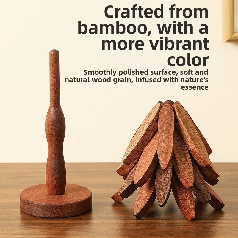 Outdoor Furniture Designer - Boomontwerpstandaard Houten onderzetters Decoratieve anti-verbranding Hittebestendige
