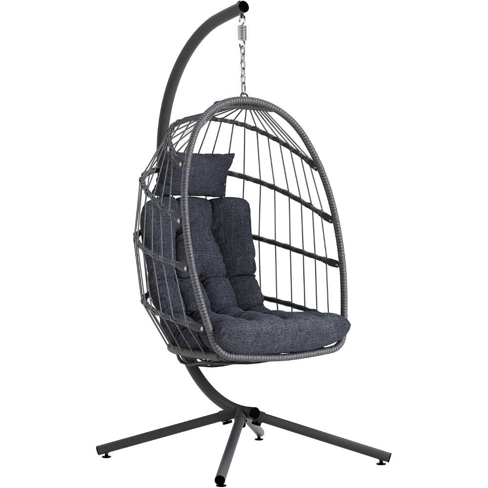 Hanging Egg Chair - Buitenstoel in ei-vorm met standaard, hangende