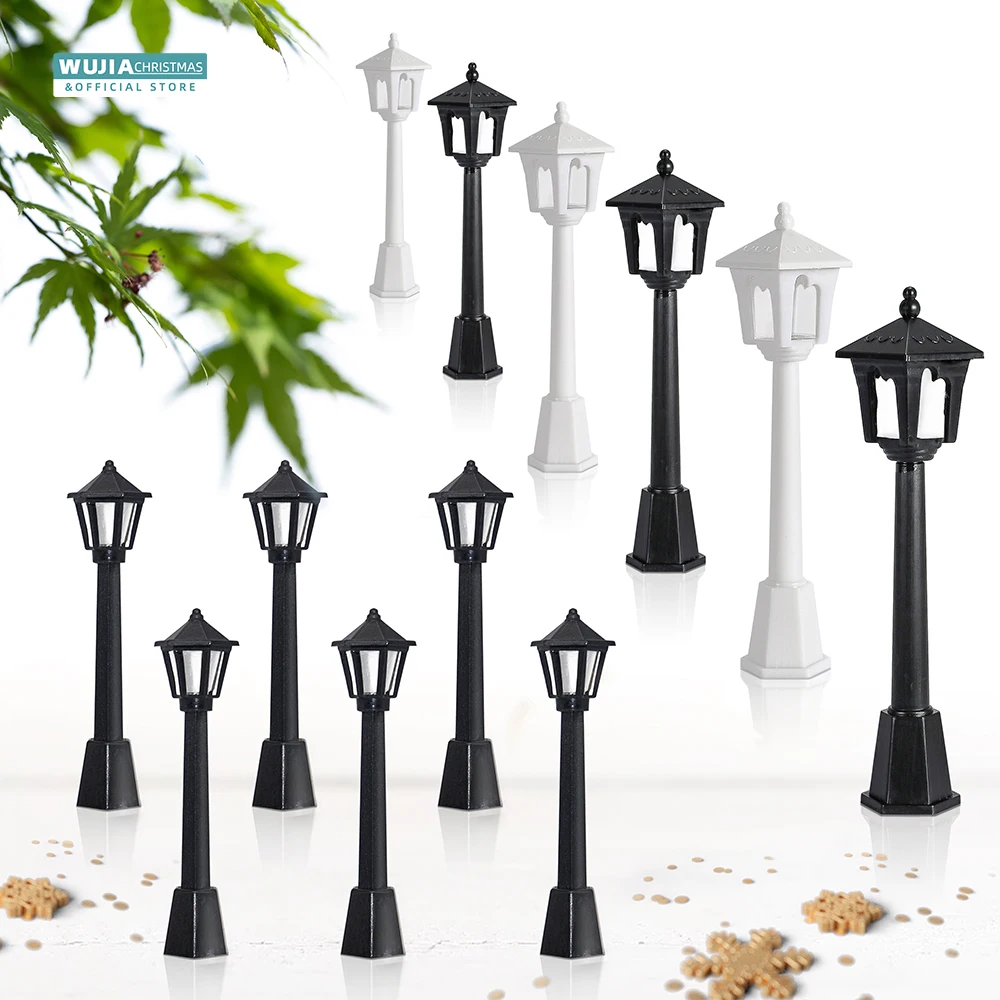 Outdoor Furniture Material - 6/12 stks Retro Miniatuur Straatverlichting Modellen