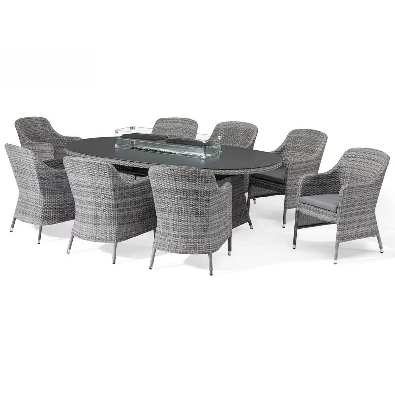Tuinmeubelen vuurplaats rotan  - Outdoor Furniture Set With Fire Pit recensie en prijs