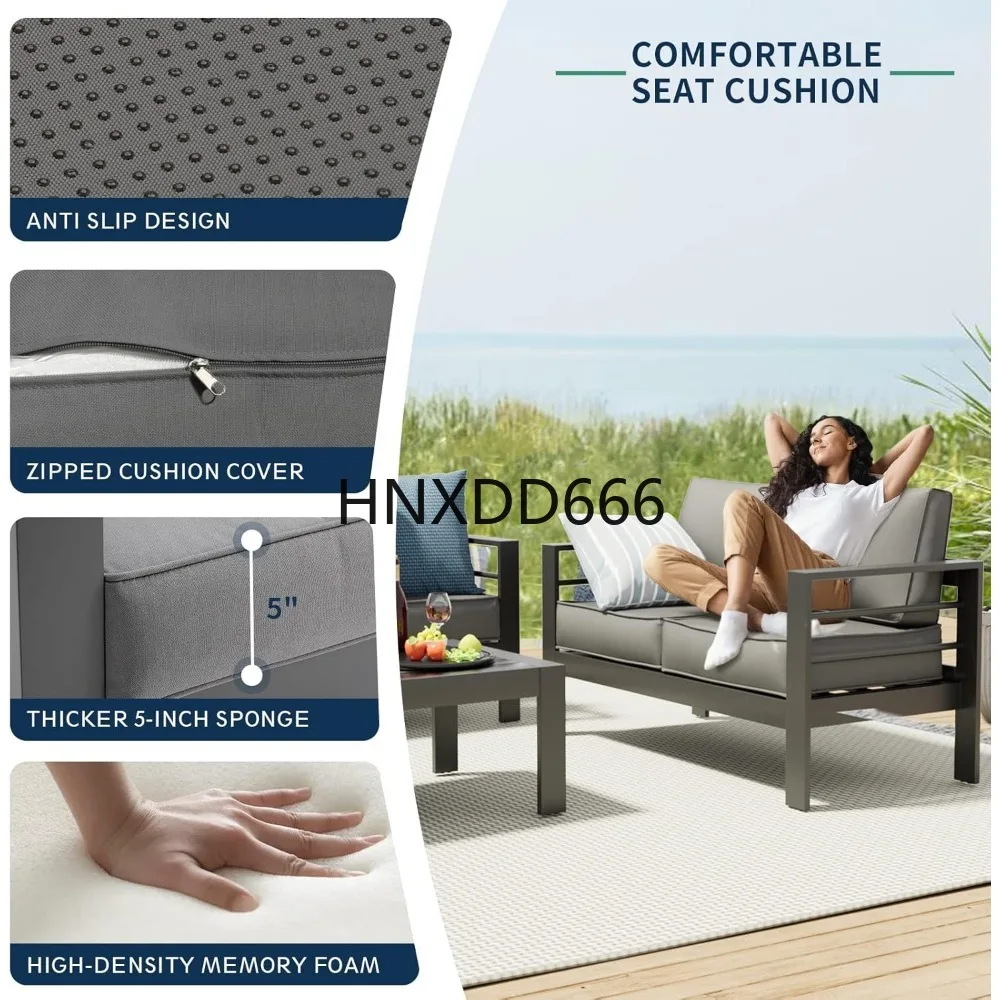 Tuinmeubelset met vuurtafel, 6 - Outdoor Furniture Set With Fire Pit recensie en prijs