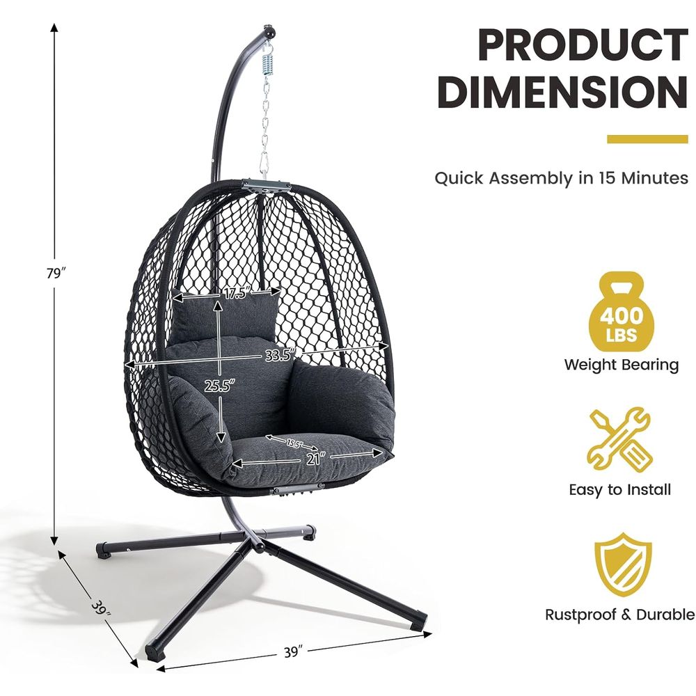 Ei-vormige hangstoel voor buit - Hanging Egg Chair recensie en prijs