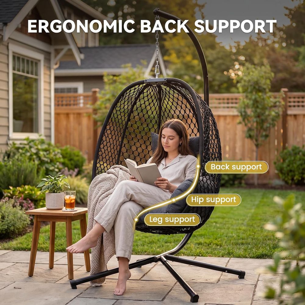 Ei-vormige hangstoel voor buit - Hanging Egg Chair recensie en prijs