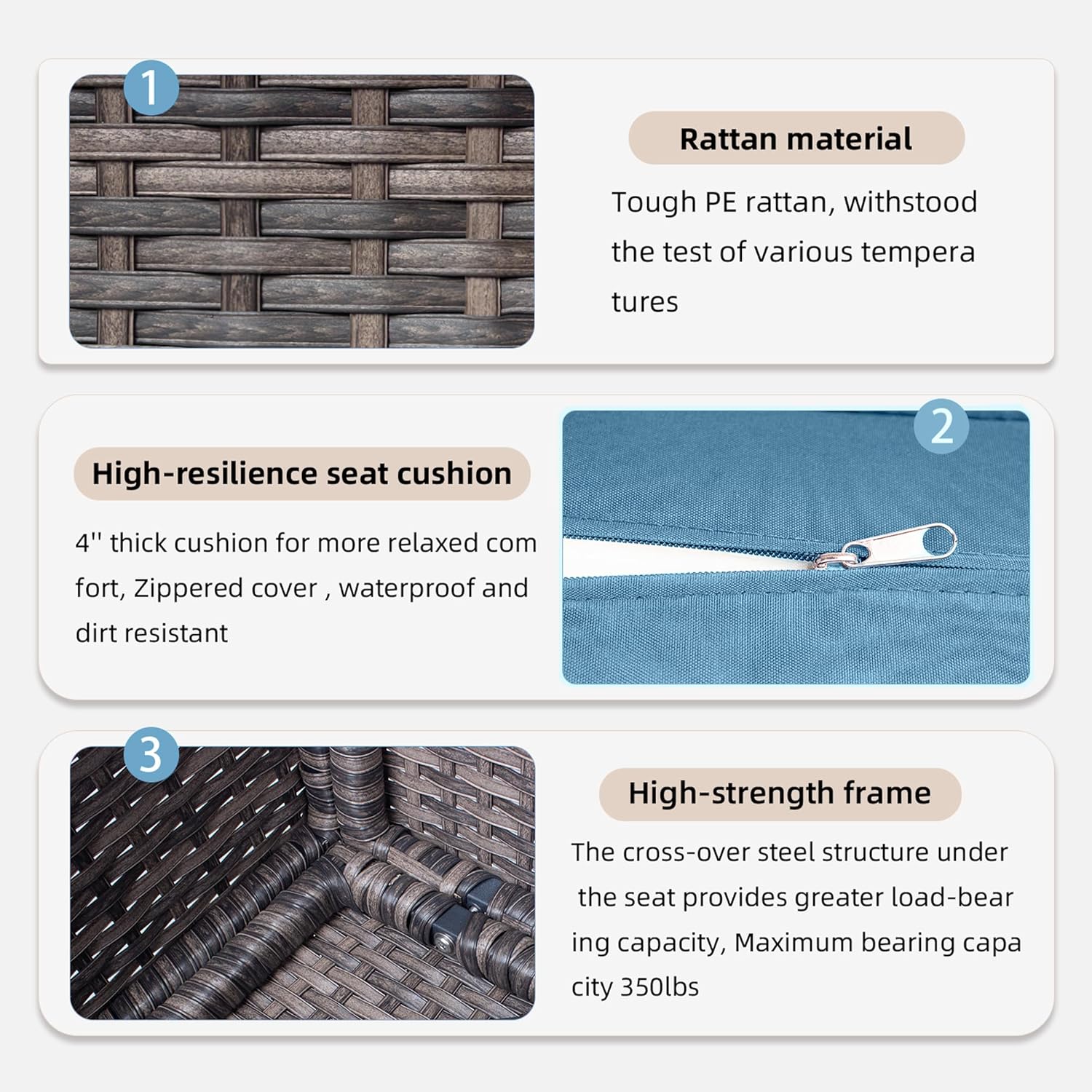 Driepersoons buitenbank van wi - Outdoor Furniture Material recensie en prijs