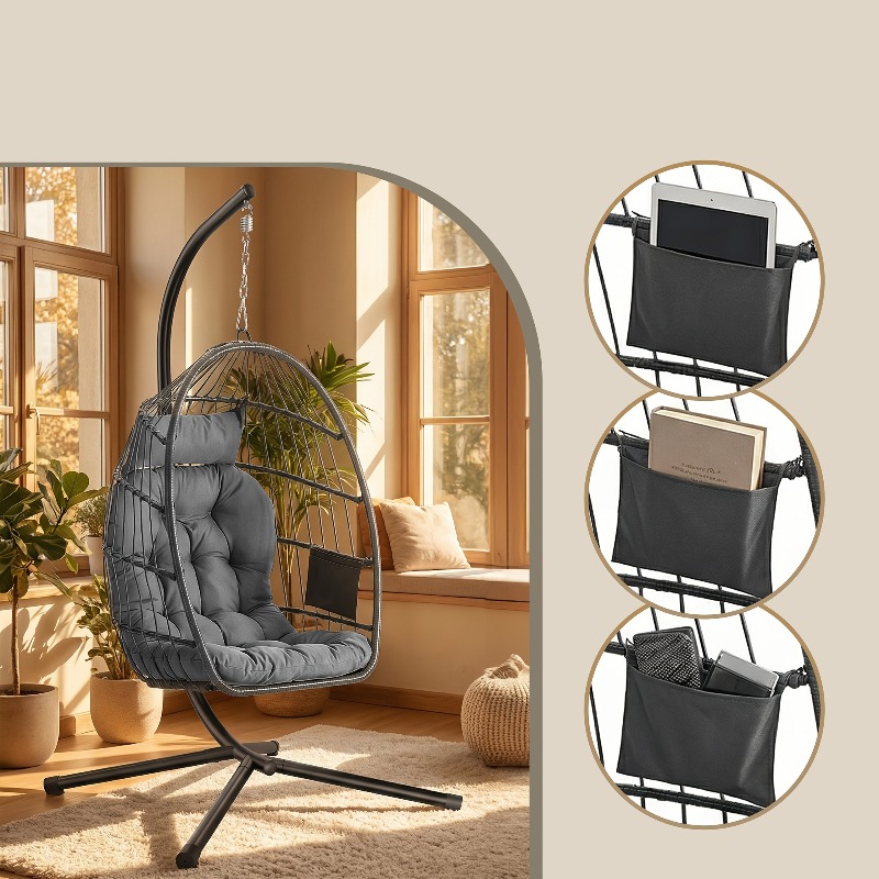 Hangende eierstoel met standaa - Hanging Egg Chair recensie en prijs