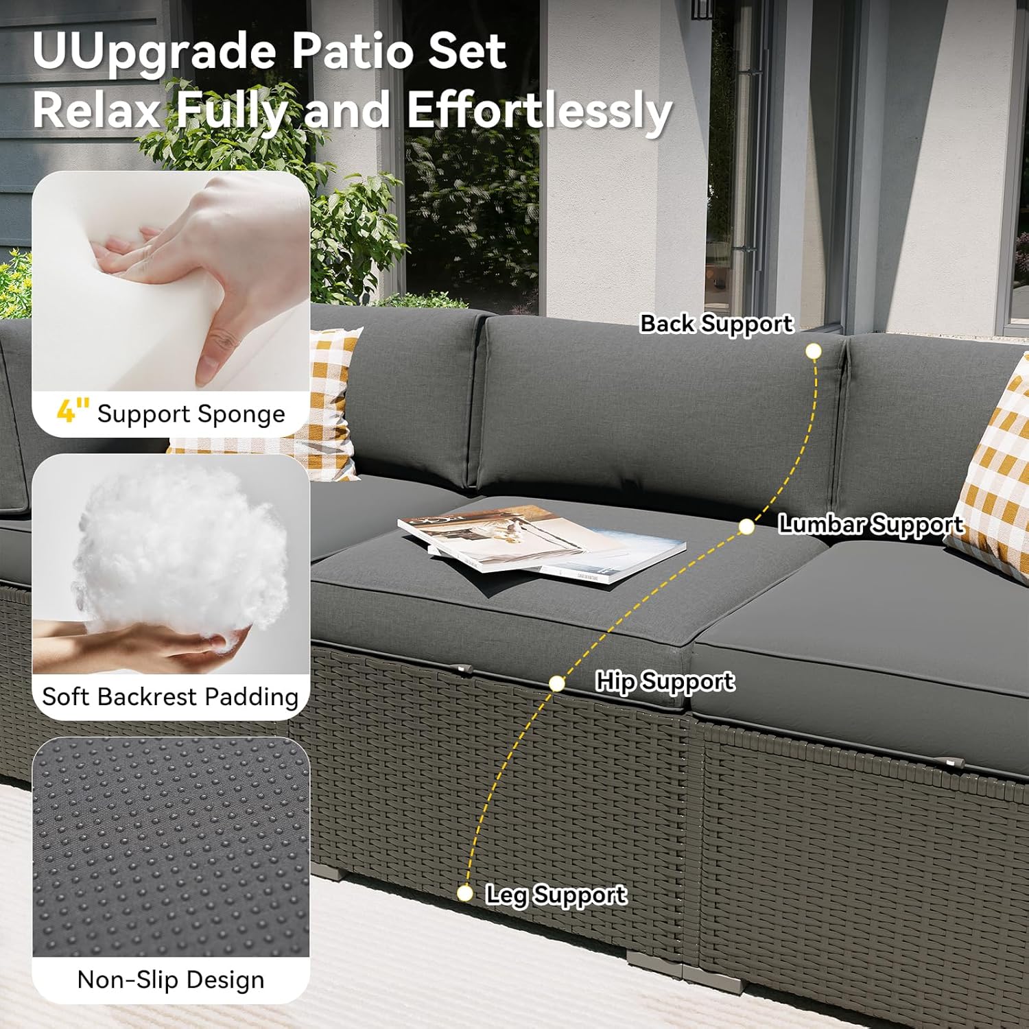 Tuinset met vuurtafel, 8-delig - Outdoor Furniture Set With Fire Pit recensie en prijs