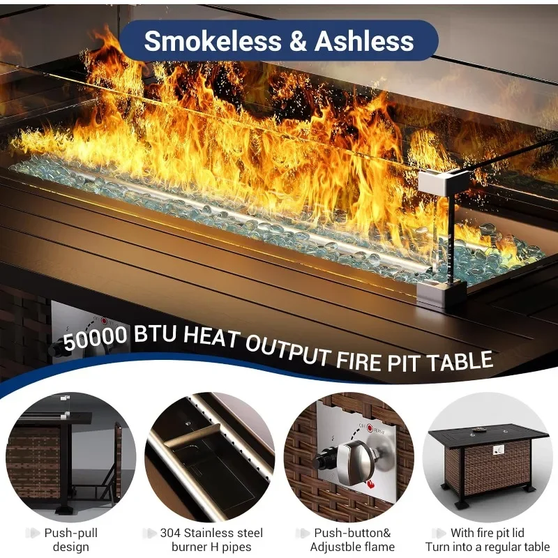 Een meubelset met vuurplaatsta - Outdoor Furniture Set With Fire Pit recensie en prijs