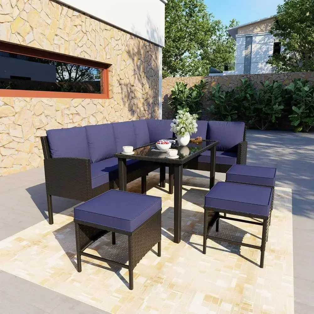 7-delige tuinmeubelset met ban - Outdoor Furniture Dining Set recensie en prijs