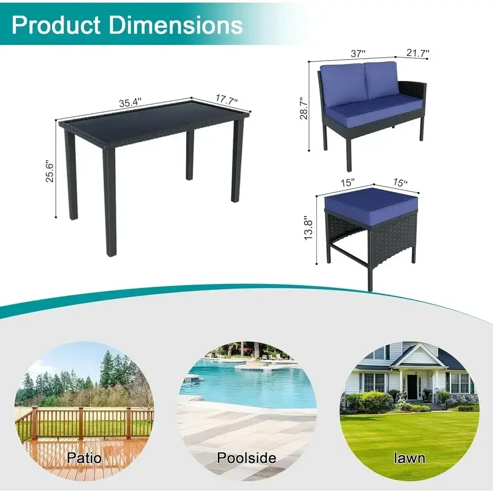 7-delige tuinmeubelset met ban - Outdoor Furniture Dining Set recensie en prijs