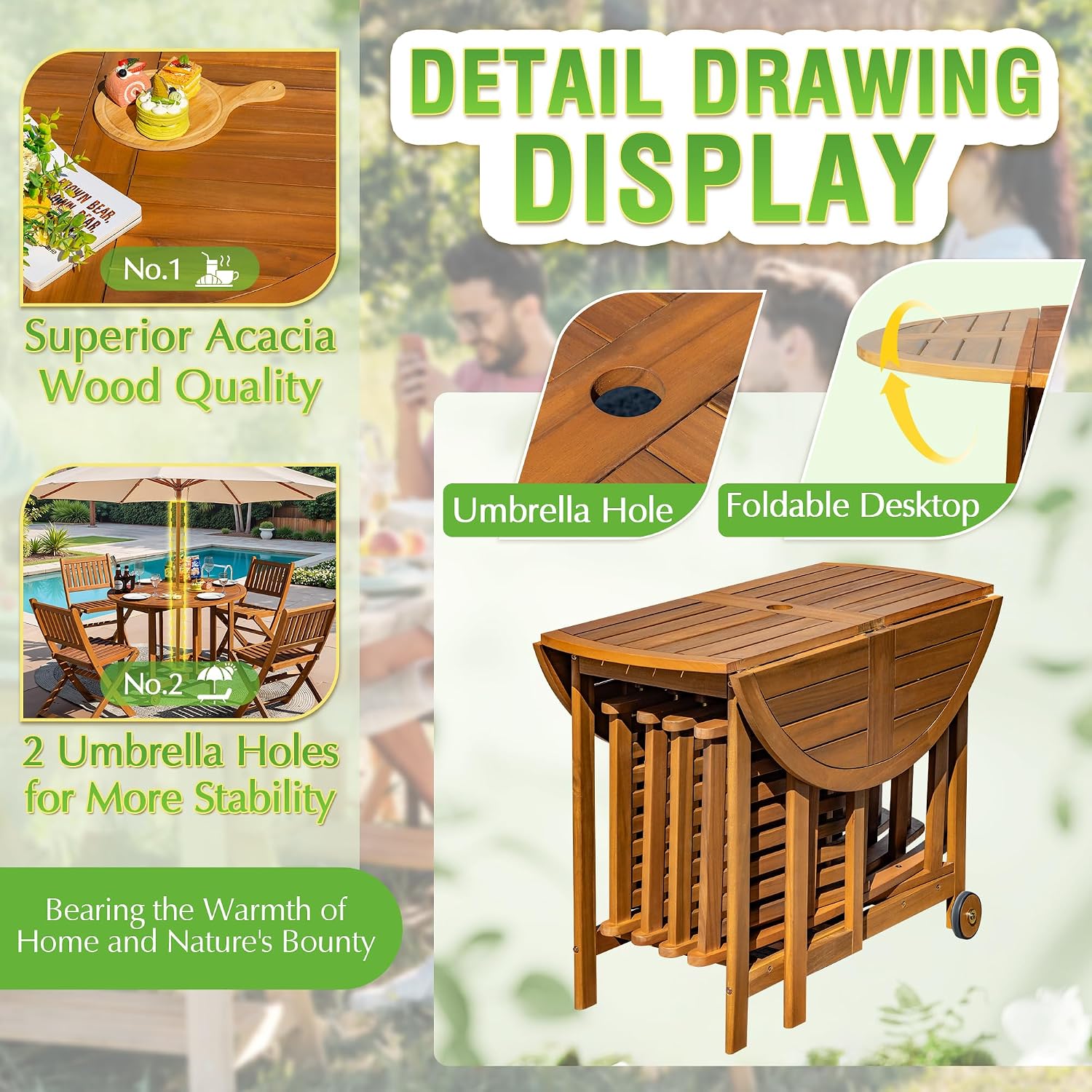 Tuinset van 5-delige, weerbest - Outdoor Furniture Dining Set recensie en prijs
