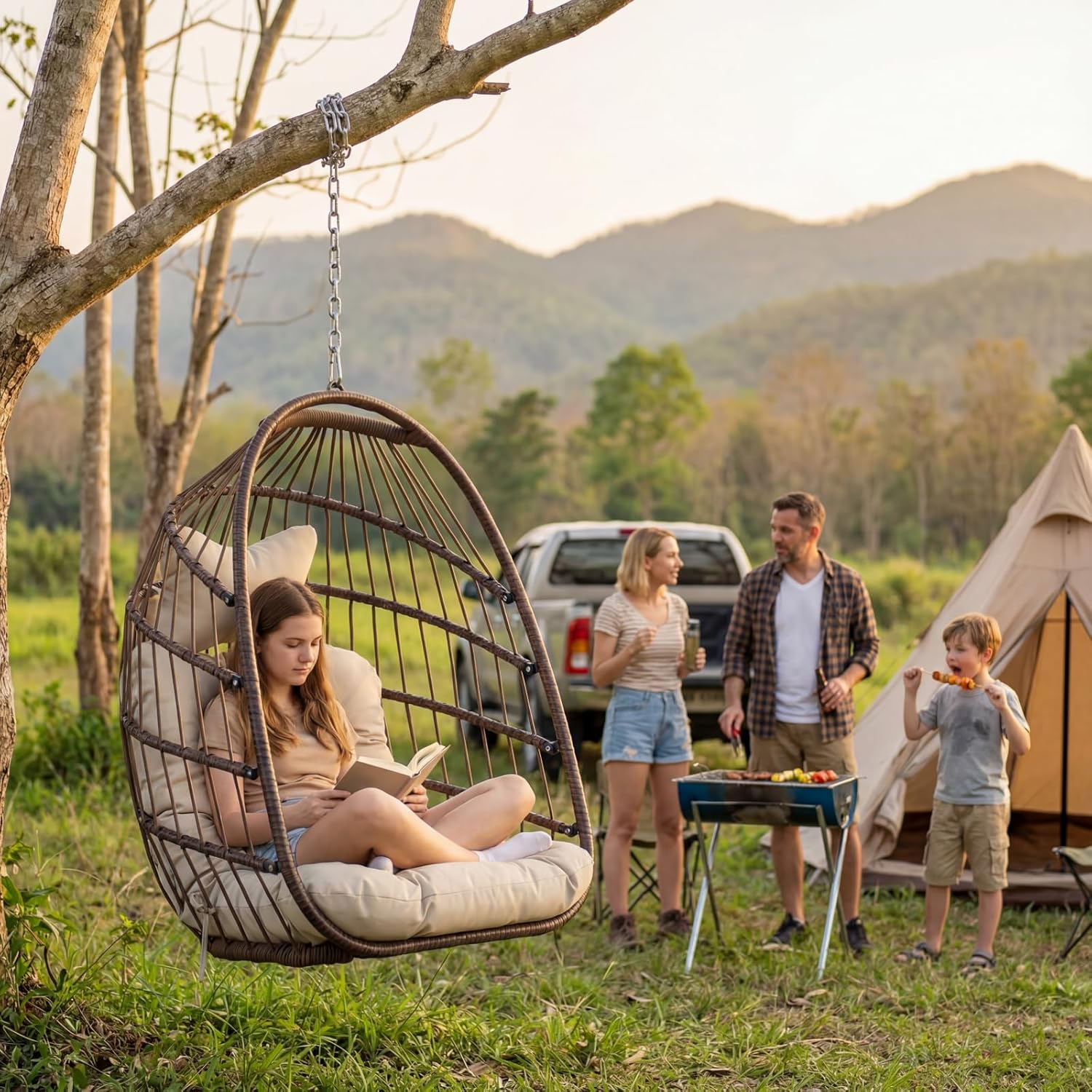 Hangende eierstoel voor buiten - Hanging Egg Chair recensie en prijs