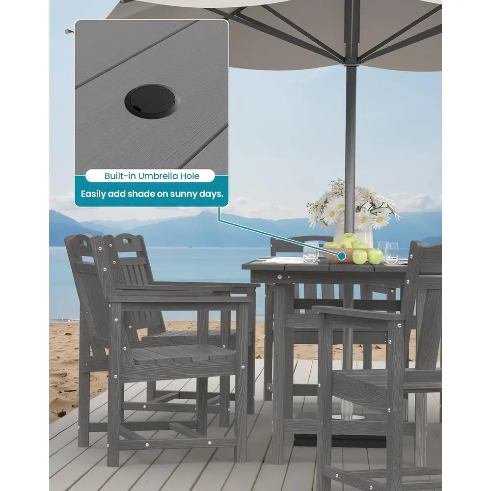 All-Weather HDPE terrasstoelen - Outdoor Furniture Dining Set recensie en prijs