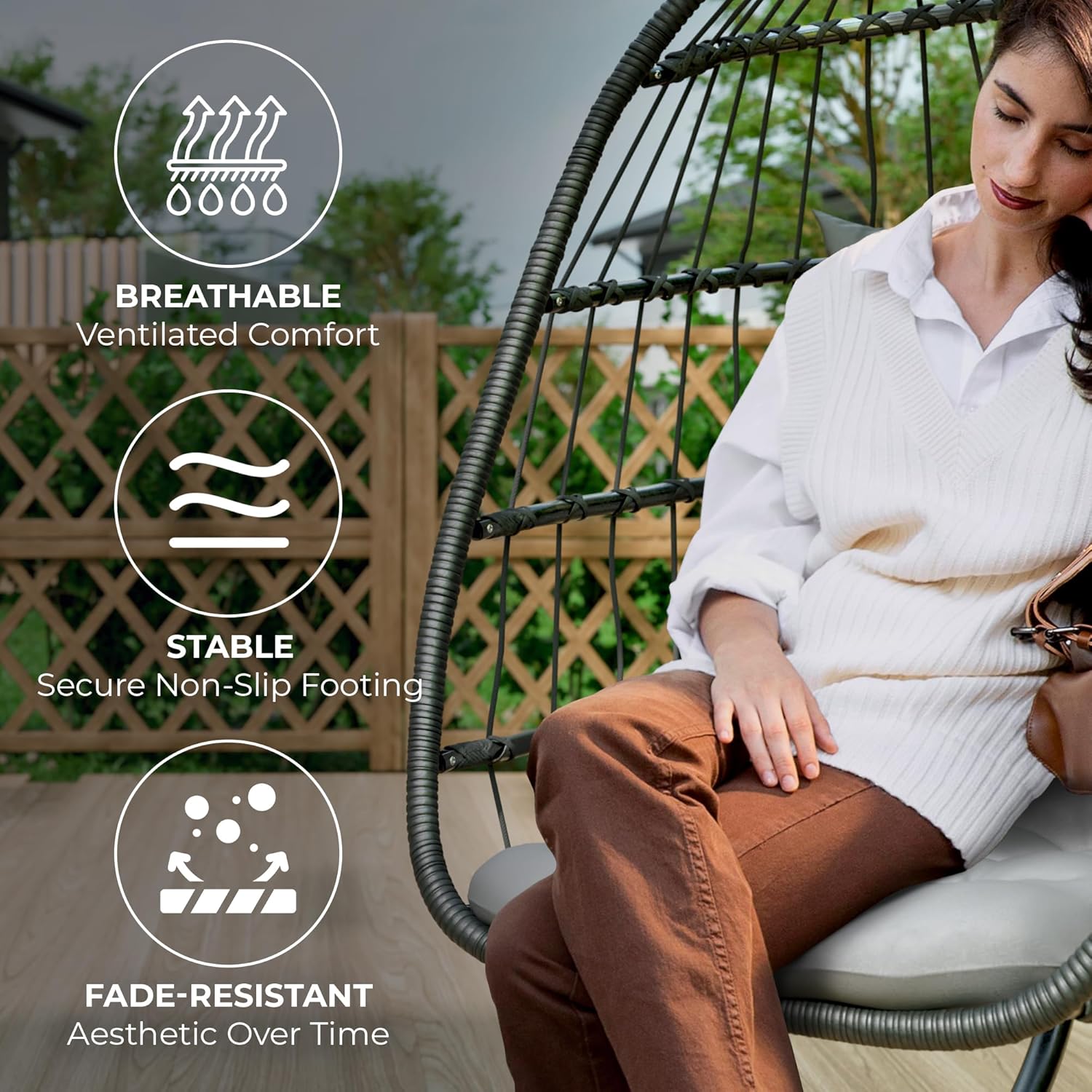 Hangende eierstoel met standaa - Hanging Egg Chair recensie en prijs