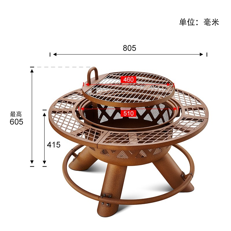 2026 Moderne Buitenhaard van S - Outdoor Furniture Set With Fire Pit recensie en prijs
