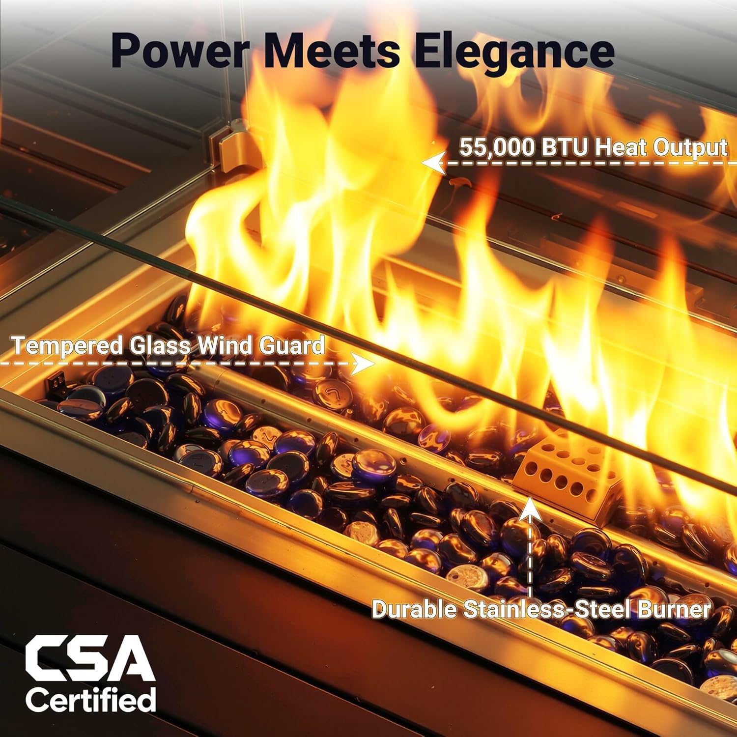 5-delige aluminium terrasset m - Outdoor Furniture Set With Fire Pit recensie en prijs