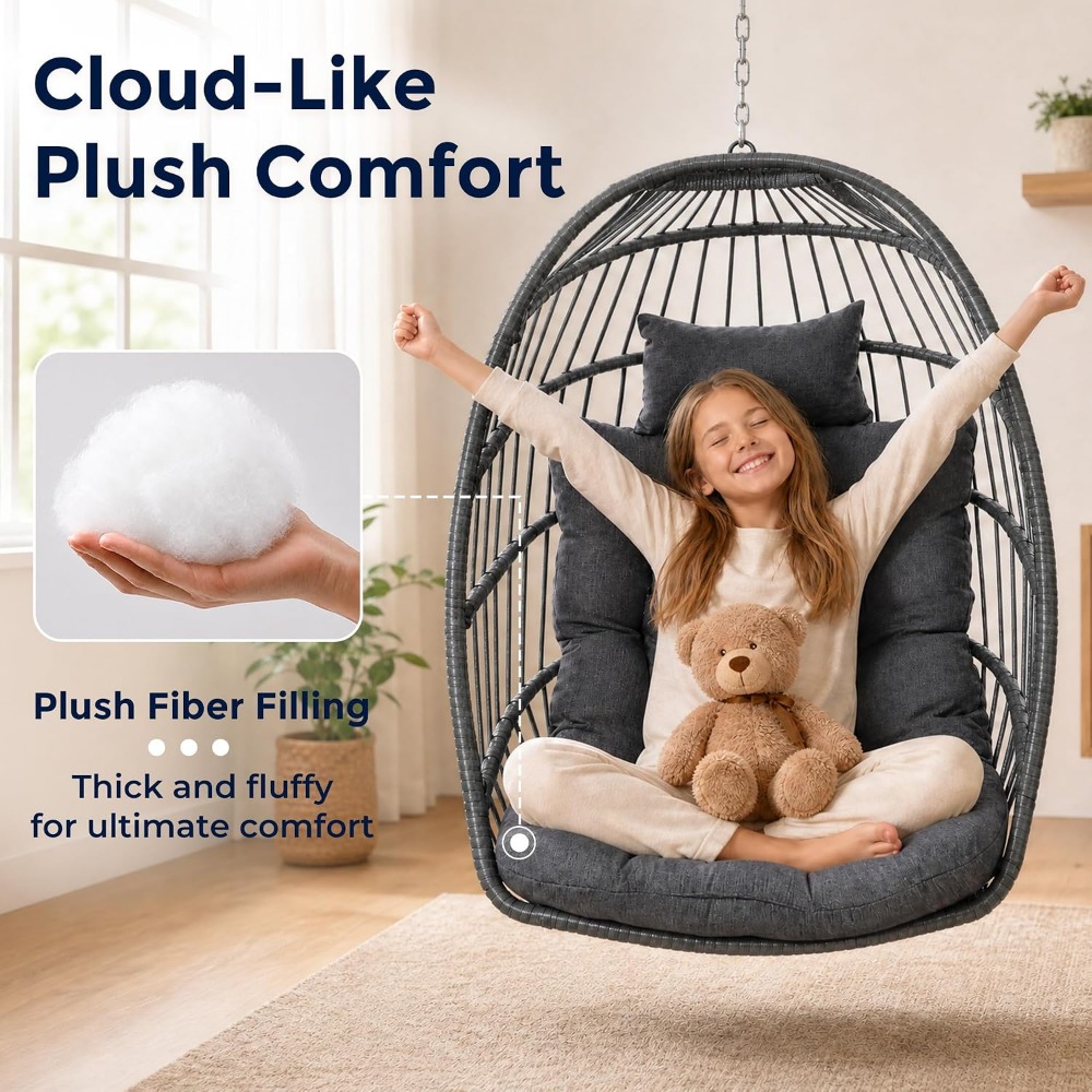 Buitenstoel in ei-vorm met sta - Hanging Egg Chair recensie en prijs
