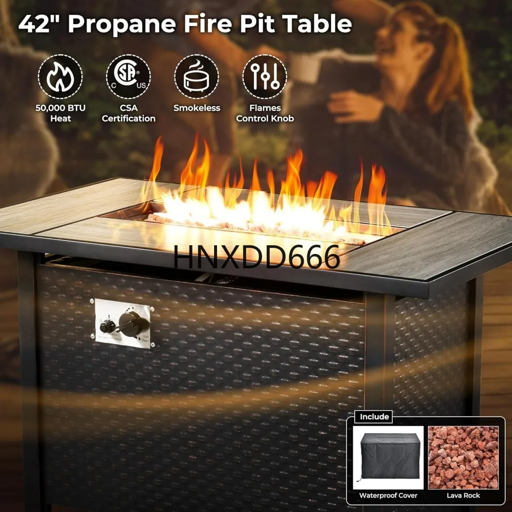 8-delige tuinmeubelset voor bu - Outdoor Furniture Set With Fire Pit recensie en prijs
