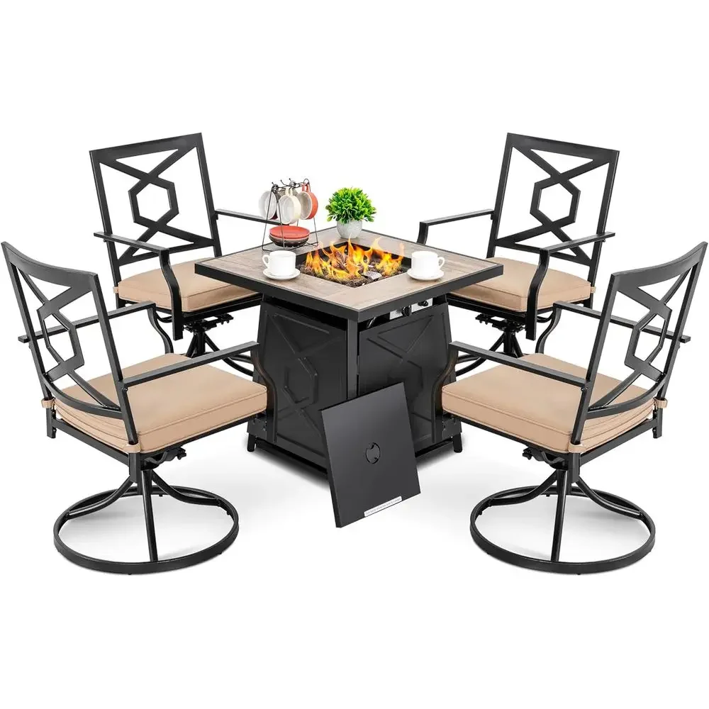5-delige tuinmeubelset met vuu - Outdoor Furniture Set With Fire Pit recensie en prijs